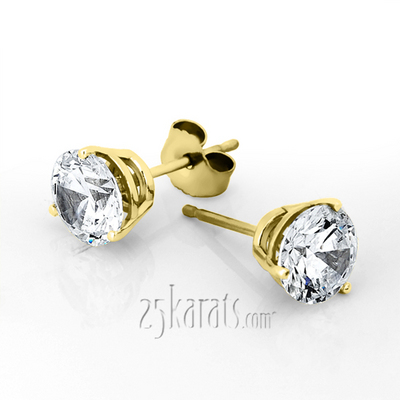 Three Prong Basket Setting I-SI3 Perfect Pair of Diamond Stud Earrings (0.25 ct. tw.) - view 2 of 2