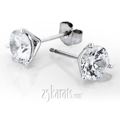 Martini Setting H-SI2 Perfect Pair of Diamond Stud Earrings (0.75 ct. tw.) - view 1 of 2