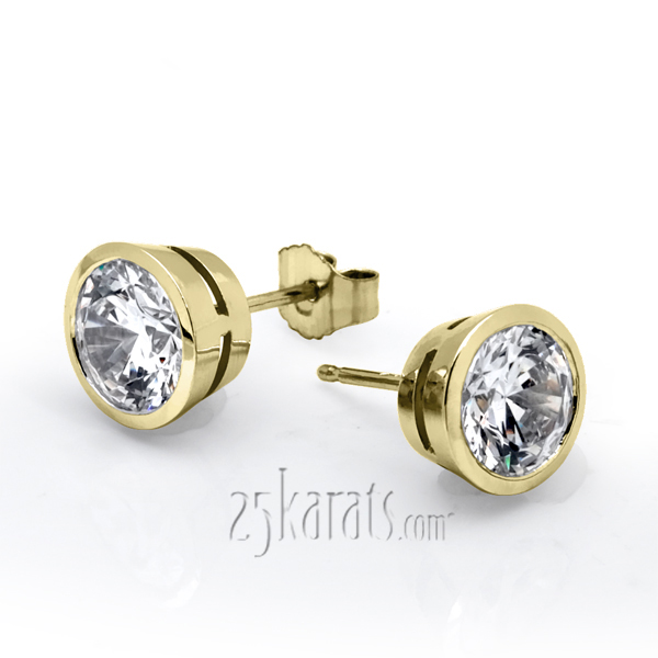 Bezel Setting I-SI3 Perfect Pair of Diamond Stud Earrings (0.25 ct. tw.) - view 2