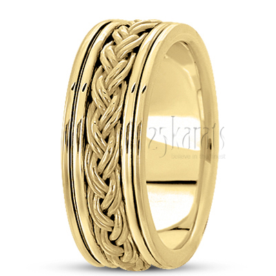 Double-Braided Handmade Wedding Band  - view 3