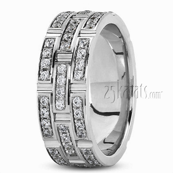 Exquisite Diamond Wedding Band - view 2