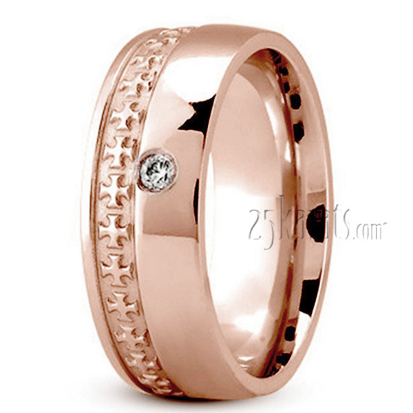 Christian Diamond Wedding Band - view 3