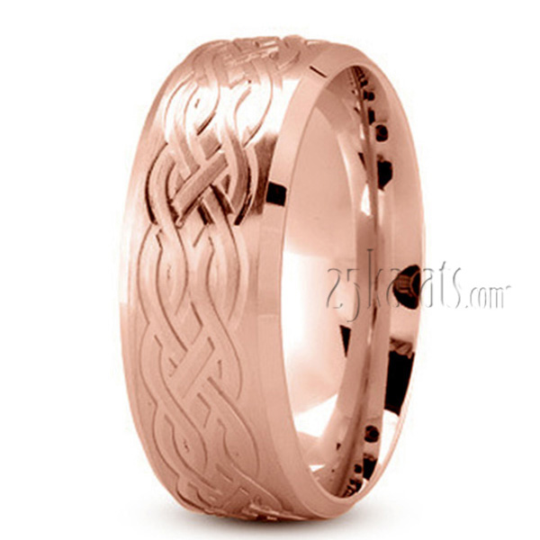 Interwoven Design Celtic Wedding Ring - view 3