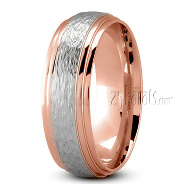 Rough Finish Basic Wedding Ring  - view 6