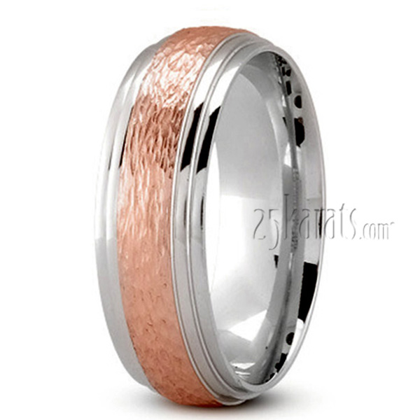 Rough Finish Basic Wedding Ring  - view 7