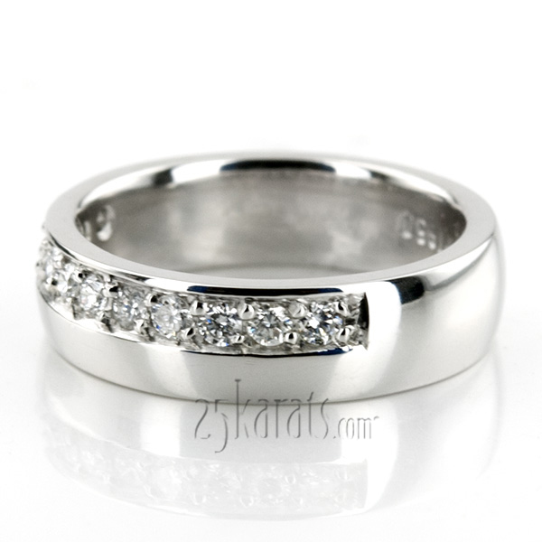 Pave Set Diamond Wedding Band - view 2