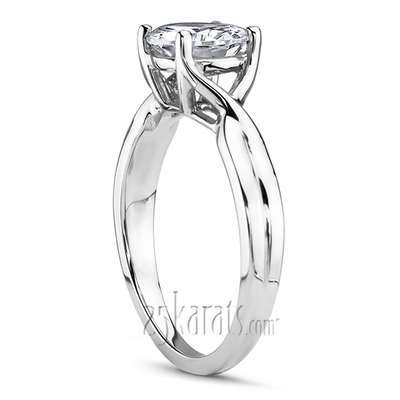 Infinity Design Solitaire Engagement Ring - view 2 of 4