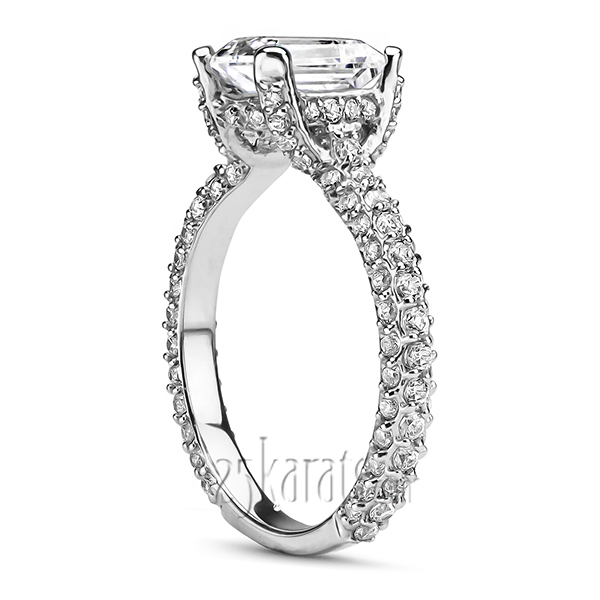 Micro Pave Set Diamond Engagement Ring (1.10 ct. tw.) - view 2