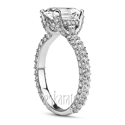 Micro Pave Set Diamond Engagement Ring (1.10 ct. tw.) - view 2 of 4