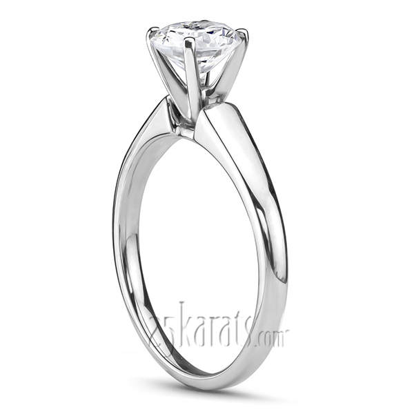 Stylish Solitaire With French Curve Cathedrals - view 2