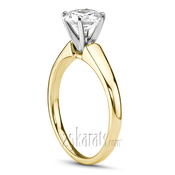 Stylish Solitaire With French Curve Cathedrals - view 3