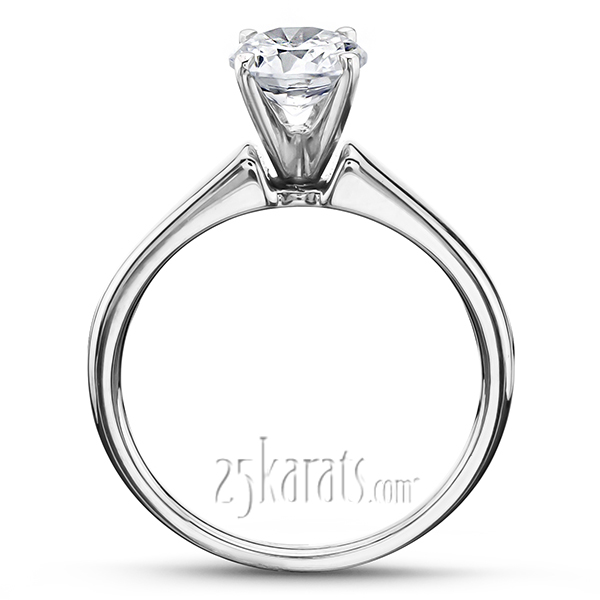 Stylish Solitaire With French Curve Cathedrals - view 4