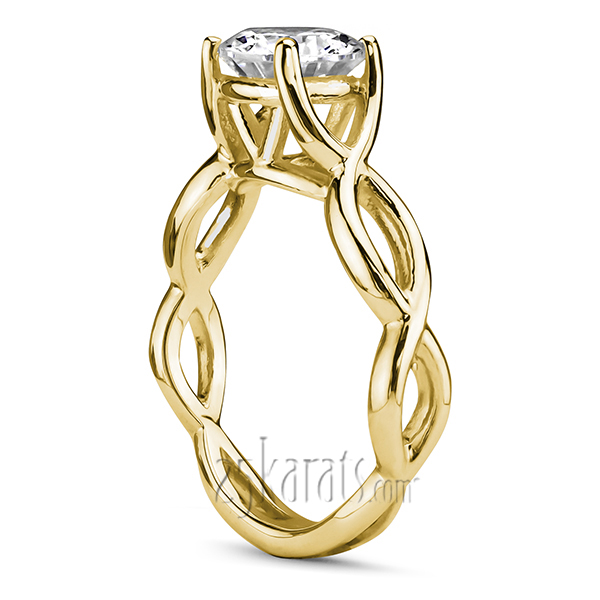 Infinity Shank Basket Setting Engagement Ring - view 3