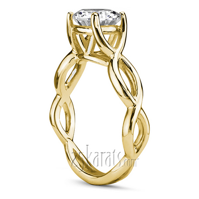 Infinity Shank Basket Setting Engagement Ring - view 3 of 4