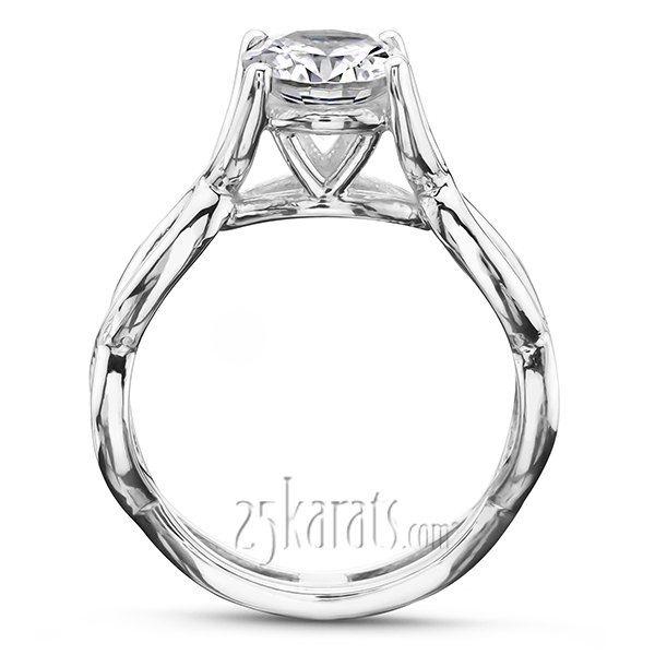 Infinity Shank Basket Setting Engagement Ring - view 4