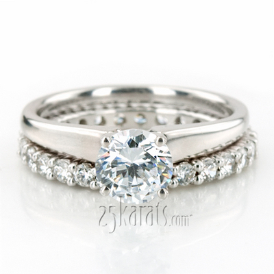 Stylish Solitaire With French Curve Cathedrals - view 5 of 7