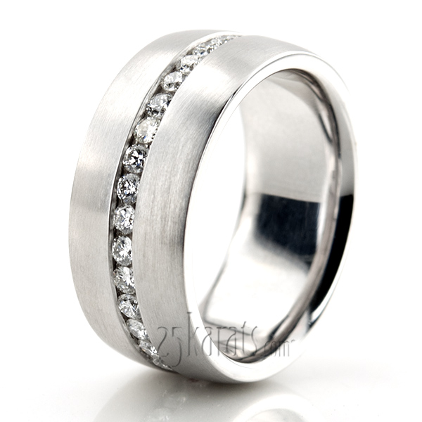 Sturdy Diamond Wedding Band - view 2