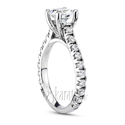 Micro Pave Set Classic Cathedral Diamond Engagement Ring (7/8 ct. t.w.) - view 2 of 6