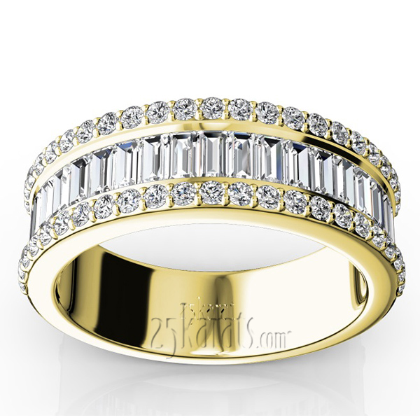 Baguette and Brilliant Round Diamond Anniversary Band (1 3/4 ct. tw.) - view 4