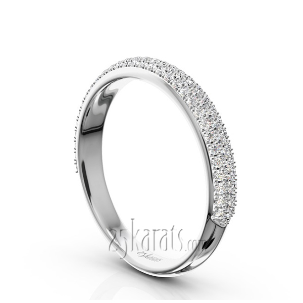 Elegant Micro Pave Set Wedding and Anniversary Band (1/2 ct. t.w.) - view 2