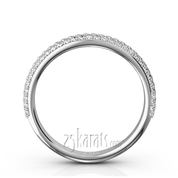 Elegant Micro Pave Set Wedding and Anniversary Band (1/2 ct. t.w.) - view 3