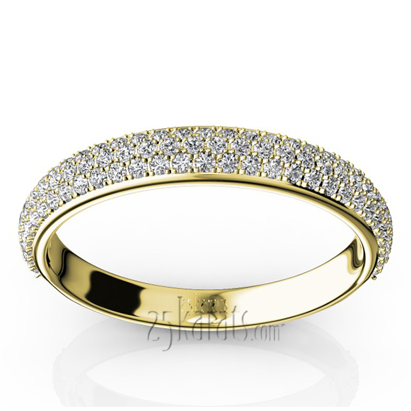 Elegant Micro Pave Set Wedding and Anniversary Band (1/2 ct. t.w.) - view 4