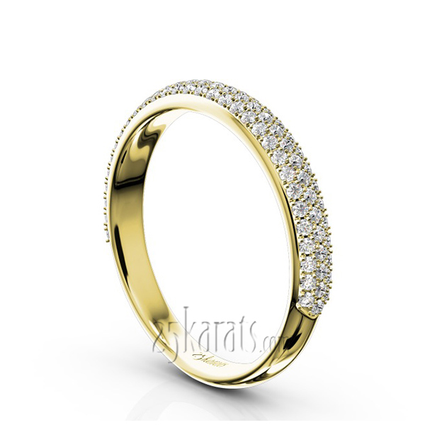 Elegant Micro Pave Set Wedding and Anniversary Band (1/2 ct. t.w.) - view 5