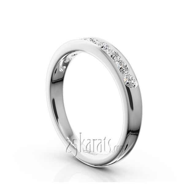 Brilliant Round 9 Stone Channel Set Diamond Anniversary Ring (1/2 ct. t.w.) - view 2