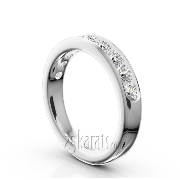 Brilliant Round 9 Stone Channel Set Diamond Anniversary Ring (1.00 ct. t.w.) - view 2