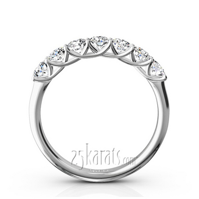 Low Set Trellis Setting 7 Stone Round Shank Women Anniversary Ring (3/4 ct. tw.) - view 2 of 8