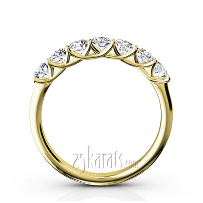 Low Set Trellis Setting 7 Stone Round Shank Women Anniversary Ring (3/4 ct. tw.) - view 4 of 8