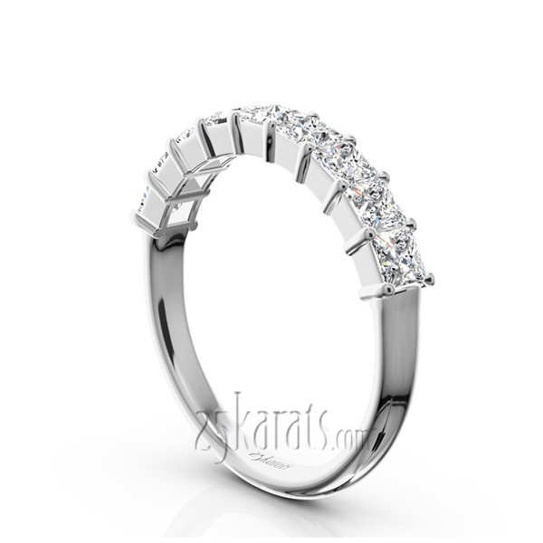 Closed Basket Setting 9-Stone Princess Cut Anniversary Ring (1.00 ct. t.w.) - view 2