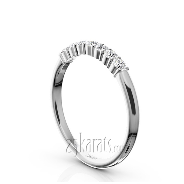 Classic 7 Stone Basket Setting Woman Diamond Ring  (1/4 ct. tw.) - view 2