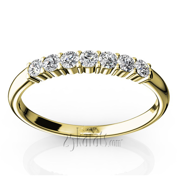 Classic 7 Stone Basket Setting Woman Diamond Ring  (1/4 ct. tw.) - view 4