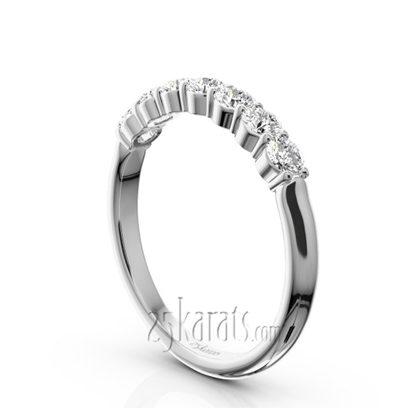 Classic 7 Stone Basket Setting Woman Diamond Ring  (1/2 ct. tw.) - view 2