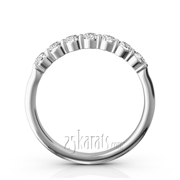 Classic 7 Stone Basket Setting Woman Diamond Ring  (1/2 ct. tw.) - view 3