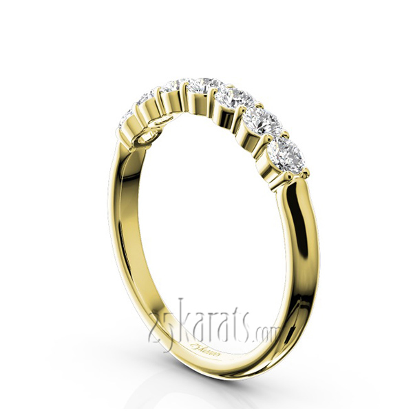 Classic 7 Stone Basket Setting Woman Diamond Ring  (1/2 ct. tw.) - view 5