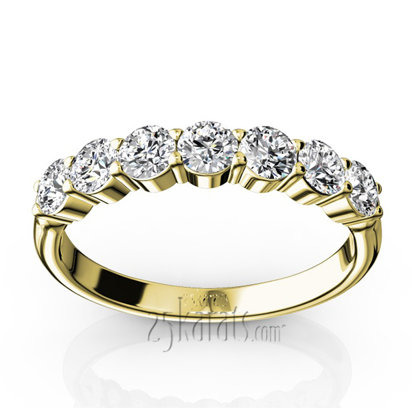 Classic 7 Stone Basket Setting Woman Diamond Ring  (3/4 ct. tw.) - view 4