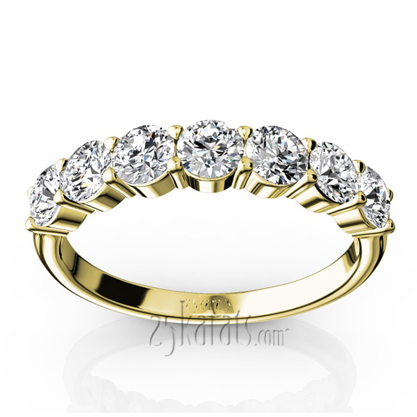 Classic 7 Stone Basket Setting Woman Diamond Ring  (1 ct. tw.) - view 4