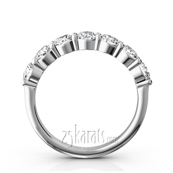 Classic 7 Stone Basket Setting Woman Diamond Ring  (1 1/4 ct. tw.) - view 3