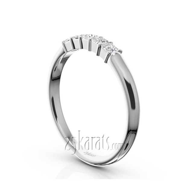 Traditional 5 Stone Women Anniversary Band (1/4 ct. tw.) - view 2