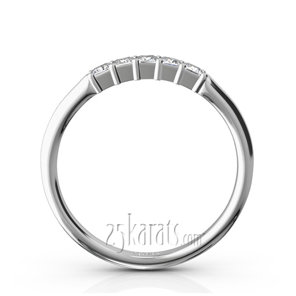 Traditional 5 Stone Women Anniversary Band (1/4 ct. tw.) - view 3