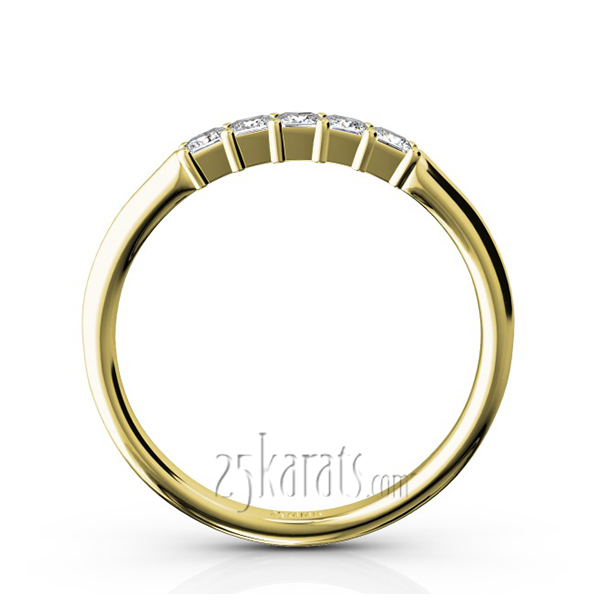 Traditional 5 Stone Women Anniversary Band (1/4 ct. tw.) - view 6