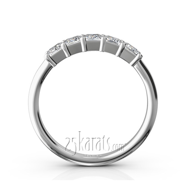 Traditional 5 Stone Women Anniversary Band (3/4 ct. tw.) - view 3