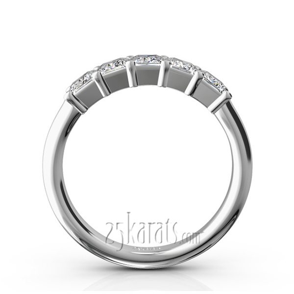 Traditional 5 Stone Women Anniversary Band (1 ct. tw.) - view 3