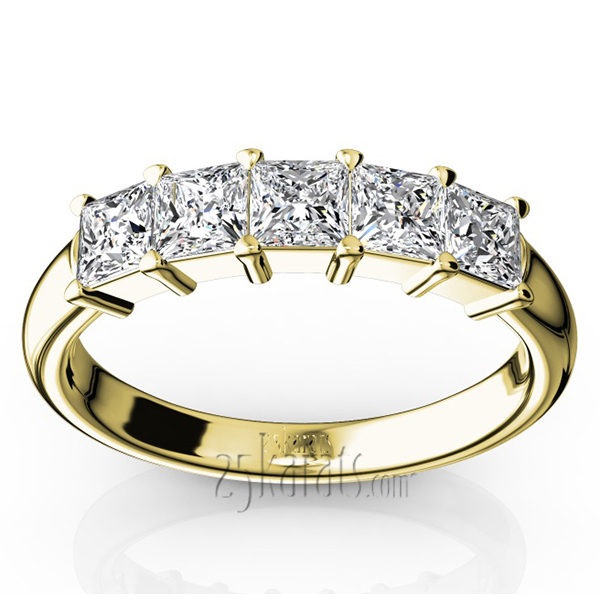 Traditional 5 Stone Women Anniversary Band (1 ct. tw.) - view 4