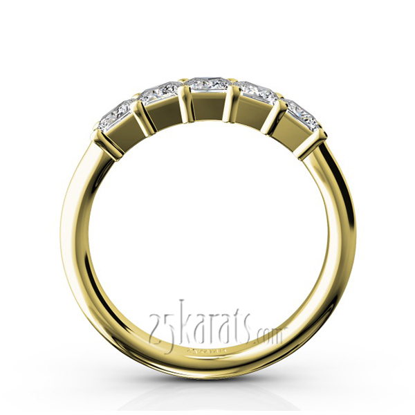 Traditional 5 Stone Women Anniversary Band (1 ct. tw.) - view 6