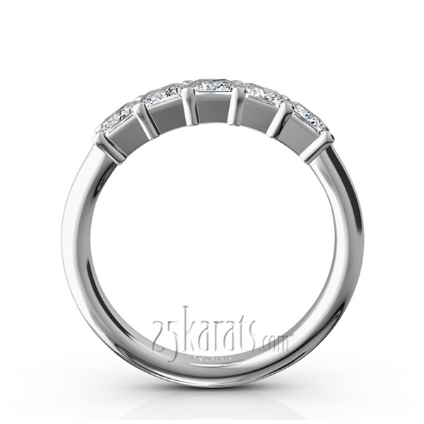 Traditional 5 Stone Women Anniversary Band (1 1/3 ct. tw.) - view 3