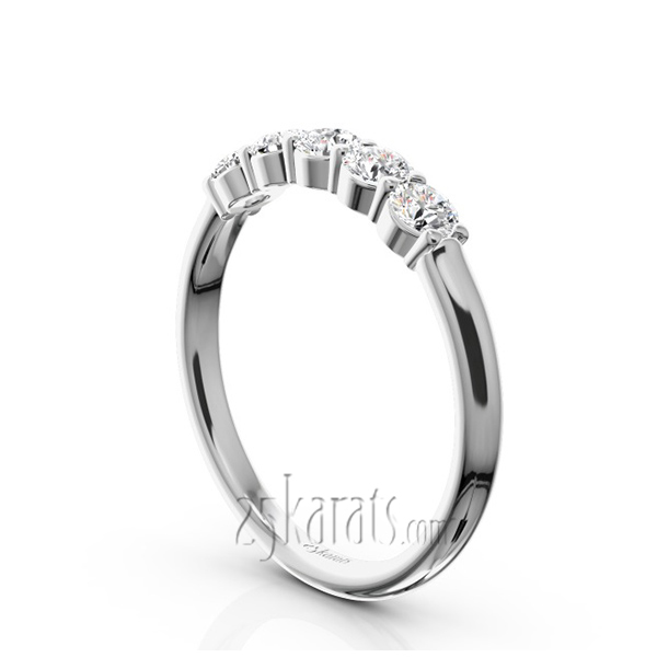 Classic 5 Stone Closed Basket Anniversary Band (1/2ct. t.w.) - view 2