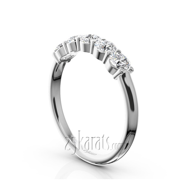 Classic 5 stone Closed Basket Anniversary Band (3/4ct. t.w.) - view 2